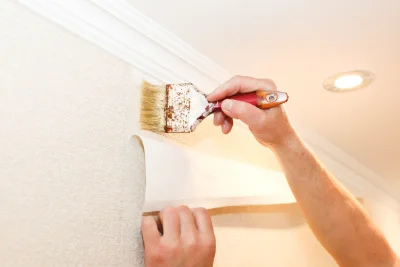 Pose de papier peint à Coole — revêtements muraux et toiles de verre